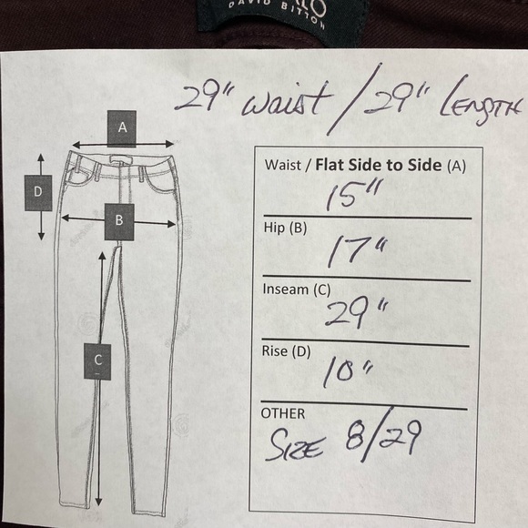 Buffalo David Bitton Maroon Jeans - Women’s 8/29 - Picture 7 of 7